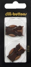 Dill Buttons ~ (1556) - 1" - 2 ct