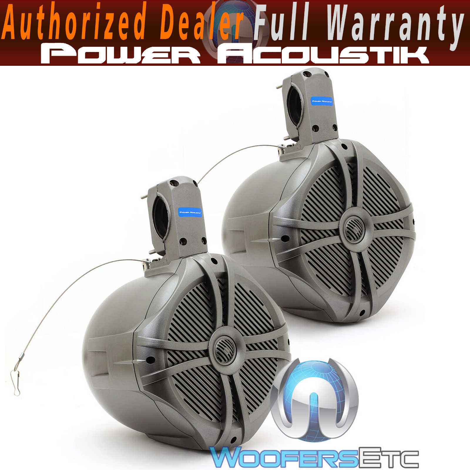 POWER ACOUSTIK MWT-80 8" 750W MARINE BOAT WAKE TOWER TWEETER