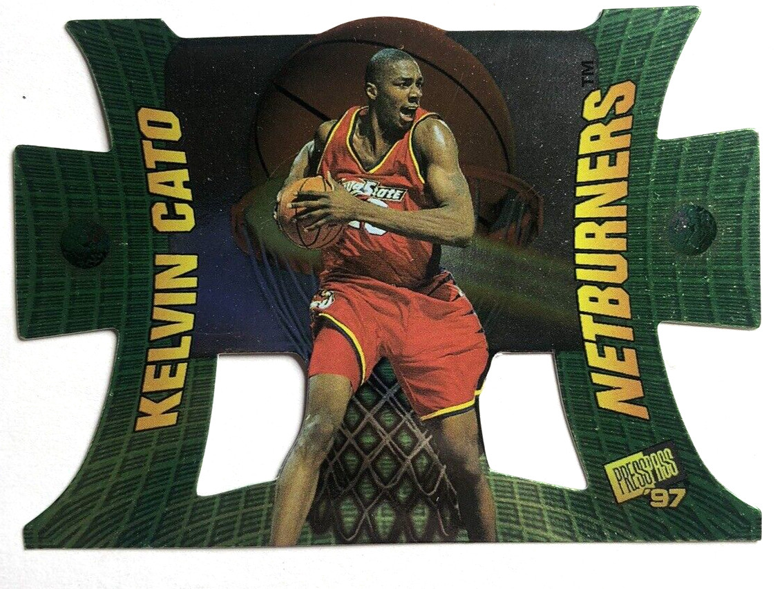 Kelvin Cato NB10 1997 Press Pass Net Burners DIE CUT Basketball Card