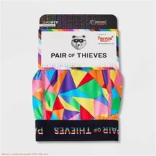 Pair of Thieves Men's Rainbow Abstract Print Super Fit Boxer Briefs - XL