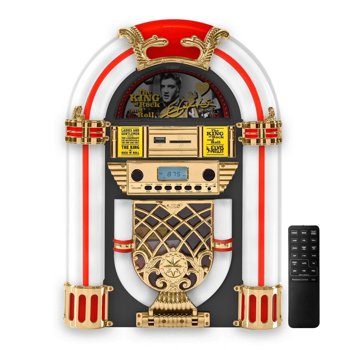 Arkrocket Elvis Presley mini jukebox cd player bluetooth speaker