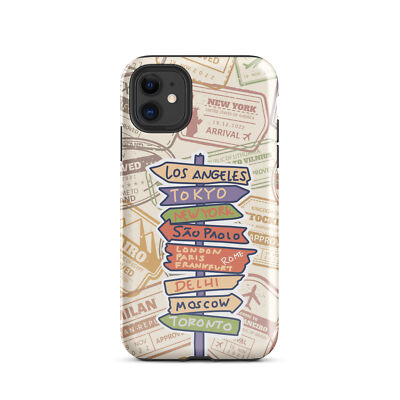 I Love to Travel Tough Case for iPhone 