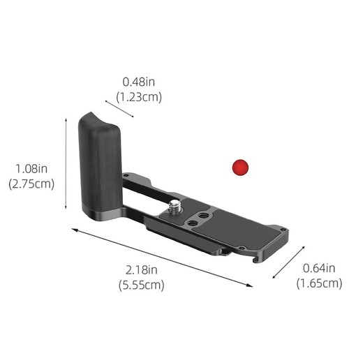 Camera Wood Hand Grip Handle Aluminum Base L Board for Fujifilm X-M5 (Black) - Picture 9 of 9