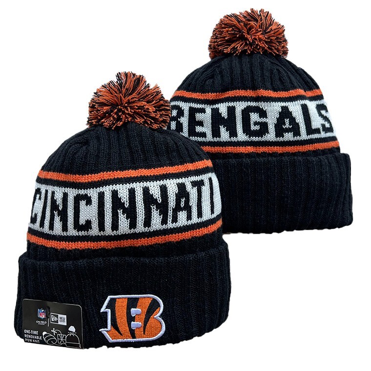 Cincinnati Bengals Unisex Knitted Cuffed Pom Beanie Cold Weather Hat