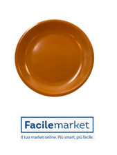 Piatto Fondo in Pura Melamina Ø cm 21 Made in Italy Set da 4 Arancio
