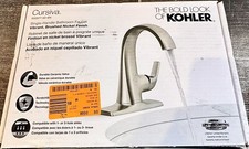 Kohler K-R30577-4D-BN Cursiva 1 Handle Bathroom Sink Faucet - Silver perfect 