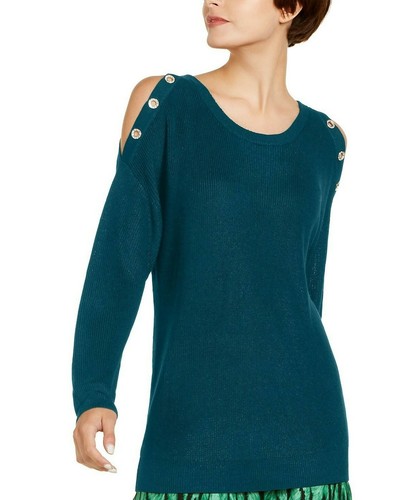 INC Womens Tunic Sweater Blue Turquoise 