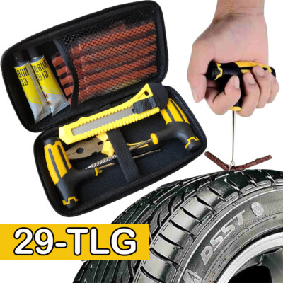 Reifenpanne Reparatur Set Notfall Werkzeug Auto Pannenset Flicken Tire Repair DE