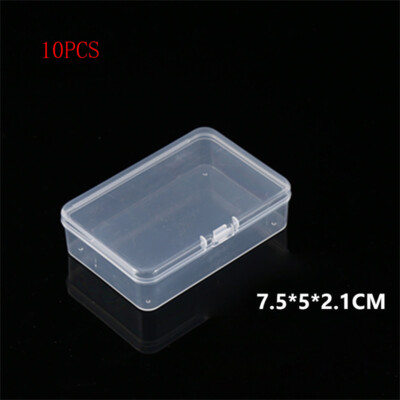 10PCS Mini Clear Plastic Small transparent plastic storage box New