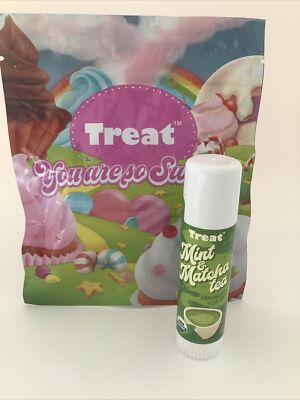 TREAT BEAUTY Organic Mint & Matcha Tea Jumbo Lip And Eye Treatment Balm Stick