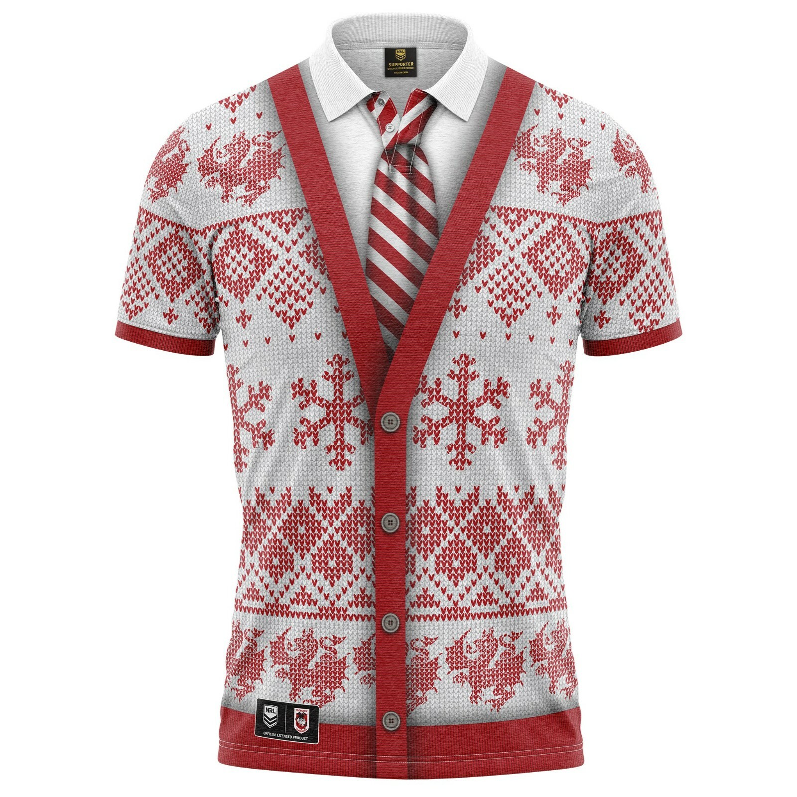 NRL Christmas Ugly Sweater Polo Shirts