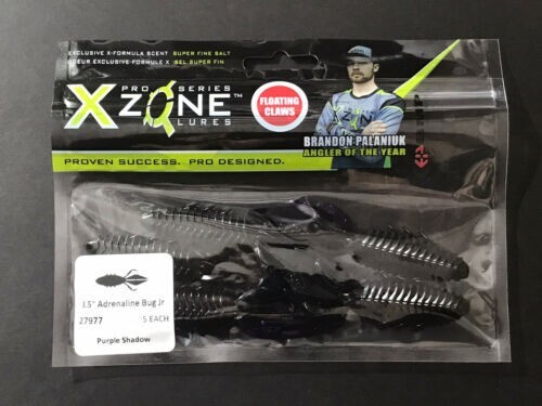 X Zone Pro Series Adrenaline Bug Jr 3.5” Purple Shadow NIP Brandon