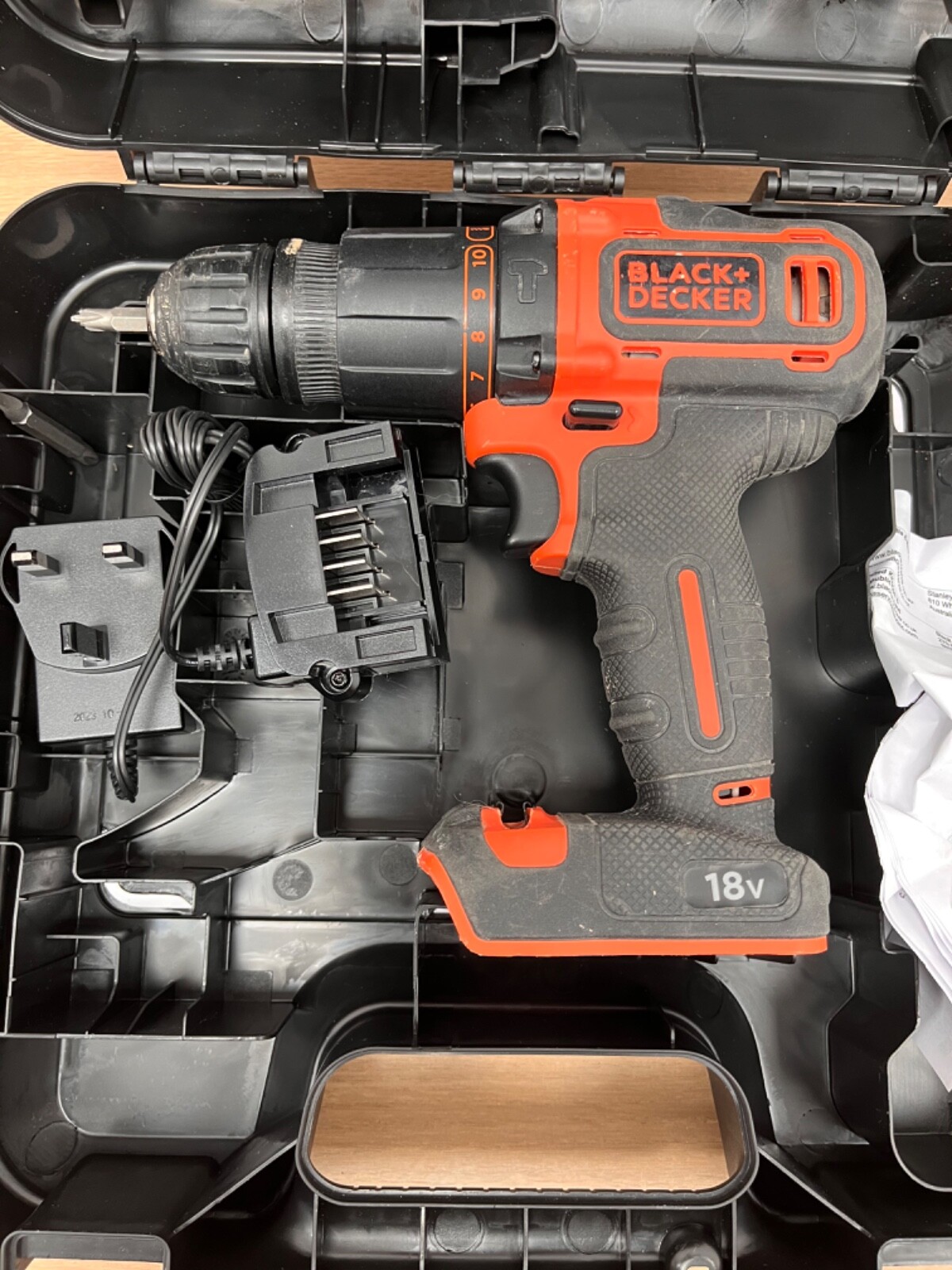BLACK+DECKER BCD700S1KGB 18V Cordless 2 Gear Hammer Drill