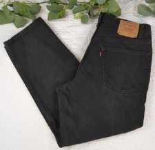 VTG Levis Men's Black Jeans Style 550 Size 38 x 30 Relaxed Fit Made in USA