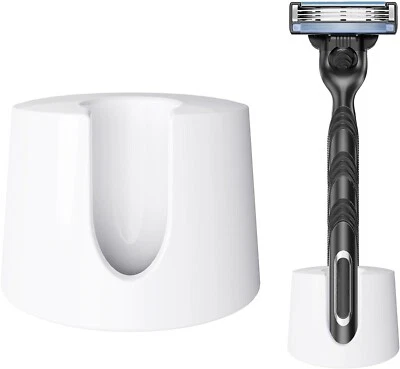 Ceramic Shave RAZOR HOLDER STAND FOR Gillette Fusion 5 Mach 3 Dorco Pace 6 Pro W - Image 1 of 4