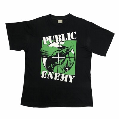 Vintage 90er Public Enemy T-Shirt Geschmack Flav Herren XL schwarz