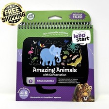 LeapFrog LeapStart Kindergarten Amazing Animals Activity Learning Book Lvl 3 New
