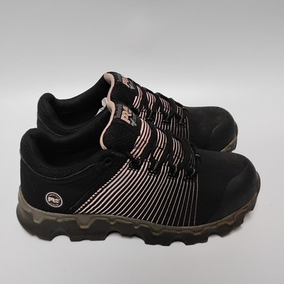 Timberland PRO Powertrain Women's 10M Black Alloy Toe Work Shoes Sneakers A1S65