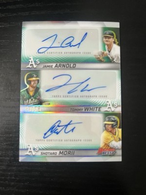 Jamie Arnold Tommy White Shintaro Morii 2025 Bowman s Best Triple Auto 59/75 A s