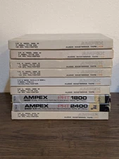 Vintage Lot Of 9 USED 7" Ampex Recording Tape Reels