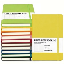 10 Packs A5 Hardcover Journal Notebooks 8.5 x5.8 In, Lined Journals Bulk for ...