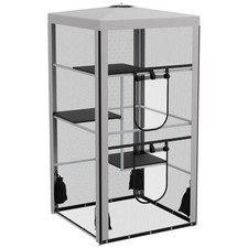 Multi Tier Cat Enclosure Metal Frame Indoor Outdoor Cat Tower Kitten Playpen for