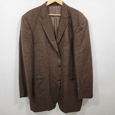 Hugo Boss Loro Piana Zelander Merino Wool Blazer Sport Coat Brown Mens 44L USA
