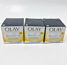 Olay Face Moisturizer Complete UV Moisture Cream with 2 Oz SPF 15 3 PACK "NEW"