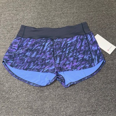 NWT Lululemon Speed Up Mid Rise 4'' Lined Shorts Size 10 Purple Blue Activewear