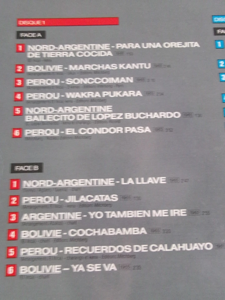 33t Los Incas , double disque TBE - Photo 3/4