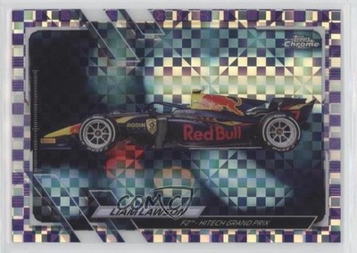 2021 Chrome Formula 1 F2 Cars Purple Checker Flag Refractor Liam Lawson 10el
