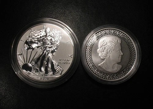 2019 W PRIDE OF TWO NATIONS SET ENHANCED REVERSE SILVER PROOF EAGLE & MAPLE LEAF