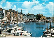 14 - Honfleur - Le Vieux Bassin et et les façades typique du quai Sainte Catheri