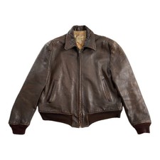 50’s McGregor Brown Goatskin Leather Highwayman Jacket | Size 42” | Made In USA
