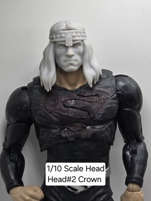 3d Print ARNOLD CONAN BARBARIAN HEAD#2 1:10 7'' Select DC Multiverse 