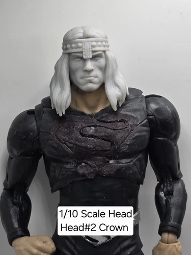 3d Print ARNOLD CONAN BARBARIAN HEAD#2 1:10 7" Select DC Multiverse