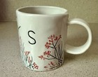 NEW Anthropologie Dagny Mug Monogram Initial Letter S Floral Personalized 14oz