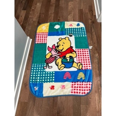 Vintage Crown Crafts Disney Winnie the Pooh Baby Blanket Fleece  30x45