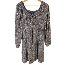 Old Navy Smocked Floral Babydoll Dress Blue MEDIUM Cottagecore Farm Prairie Boho