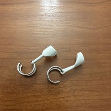 DEAFMETAL USA Two Silver Cuff Earrings & Holsters for Hearing Devices