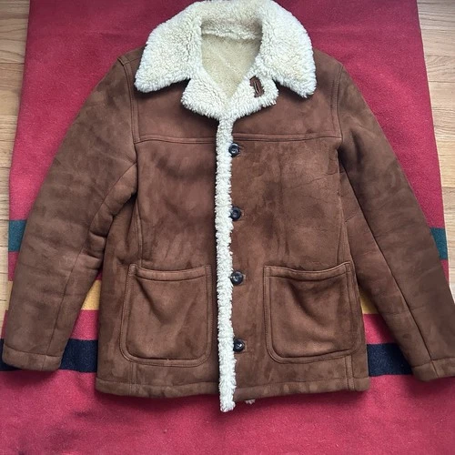 Rare- Best Made Francis Mallmann Suede Shearling Lined Leather Coat - Size Small - product listing photo