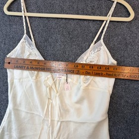 Vintage Victoria&rsquo;s Secret Lace Teddy Bodysuit Cream Spaghetti Strap Size L