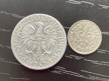 GORGEOUS 1960 Coin, Poland, 5 Zlotych - BONUS 1923 10 GROSZY - both really nice