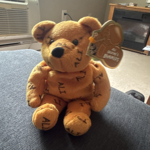 Salvino's Bammers Ali Plush Teddy Bear Beanbag w/ Hang Tag 1998 MPN 99019