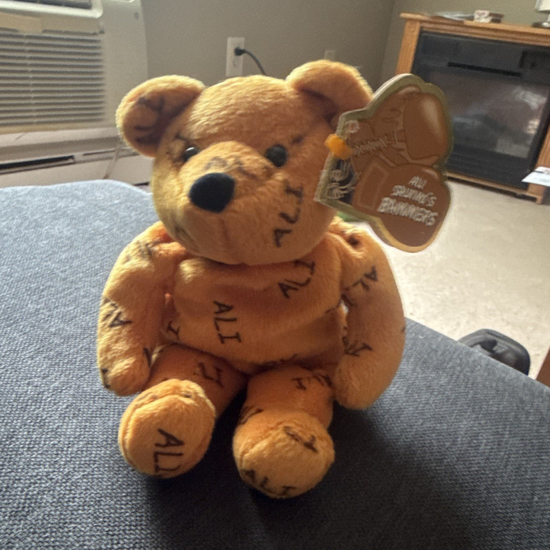 Salvino's Bammers Ali Plush Teddy Bear Beanbag w/ Hang Tag 1998 MPN 99019