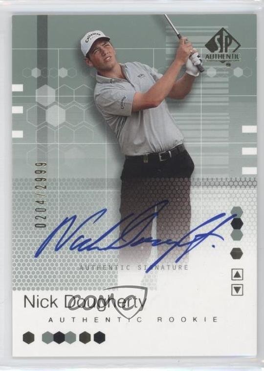 2002 SP Authentic Signature 204/2999 Nick Dougherty #97 Rookie Auto RC 0a7