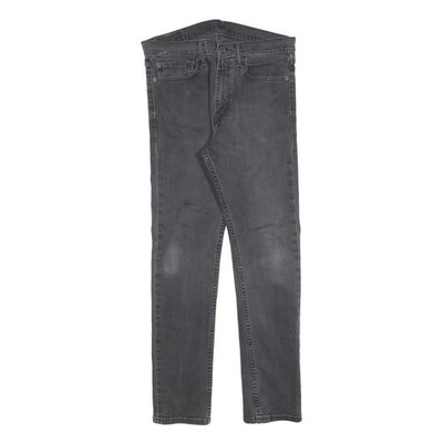 LEVI'S 510 Herren Jeans Schwarz Slim Skinny Denim Medium W34 L32 Reißverschluss