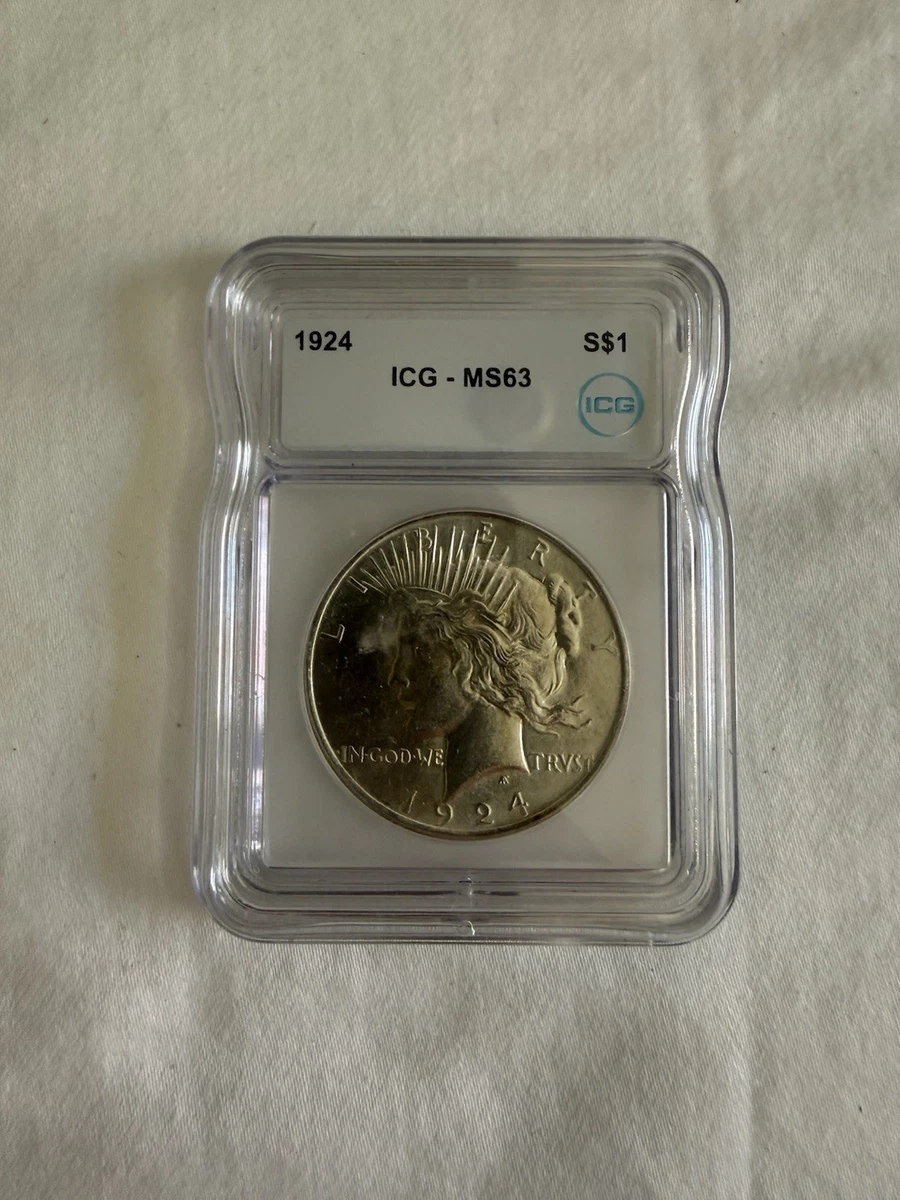 MS 63 Graded 1924 Year Peace Dollars (1921-1935) for sale | eBay