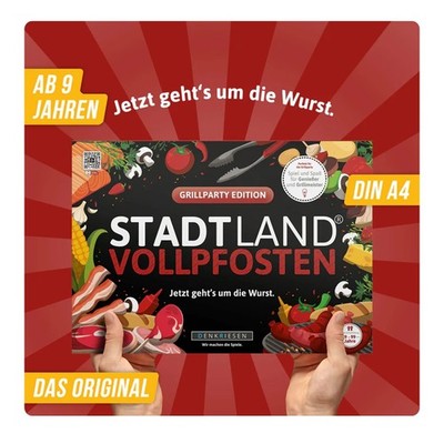 STADT LAND VOLLPFOSTEN JETZT GEHTS UM DIE WURST GRILL EDITION A4 DENKRIESEN NEU