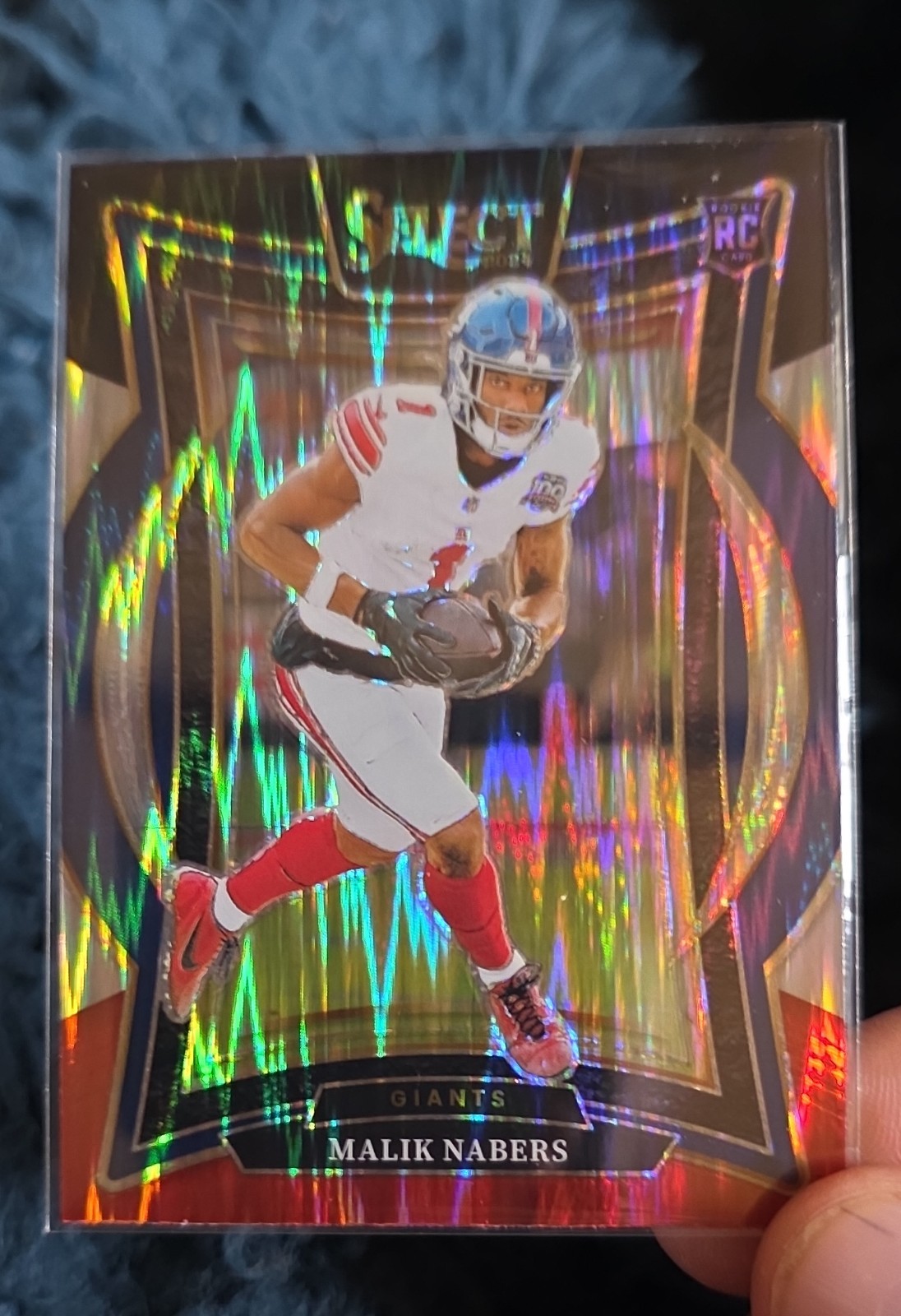 2024 Panini Select - Concourse Malik Nabers #29 Black & Red Shock Prizm (RC)